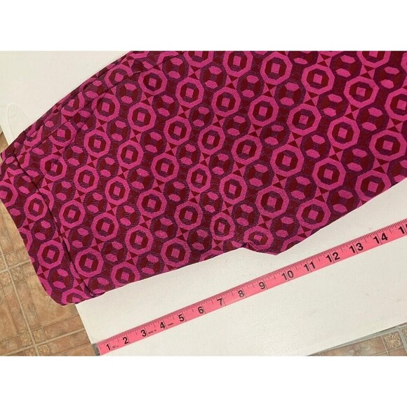 Boden Womans Purple Chino Dress Pants Geometric Paisley Size 4R Romania 27x30 - Picture 8 of 11